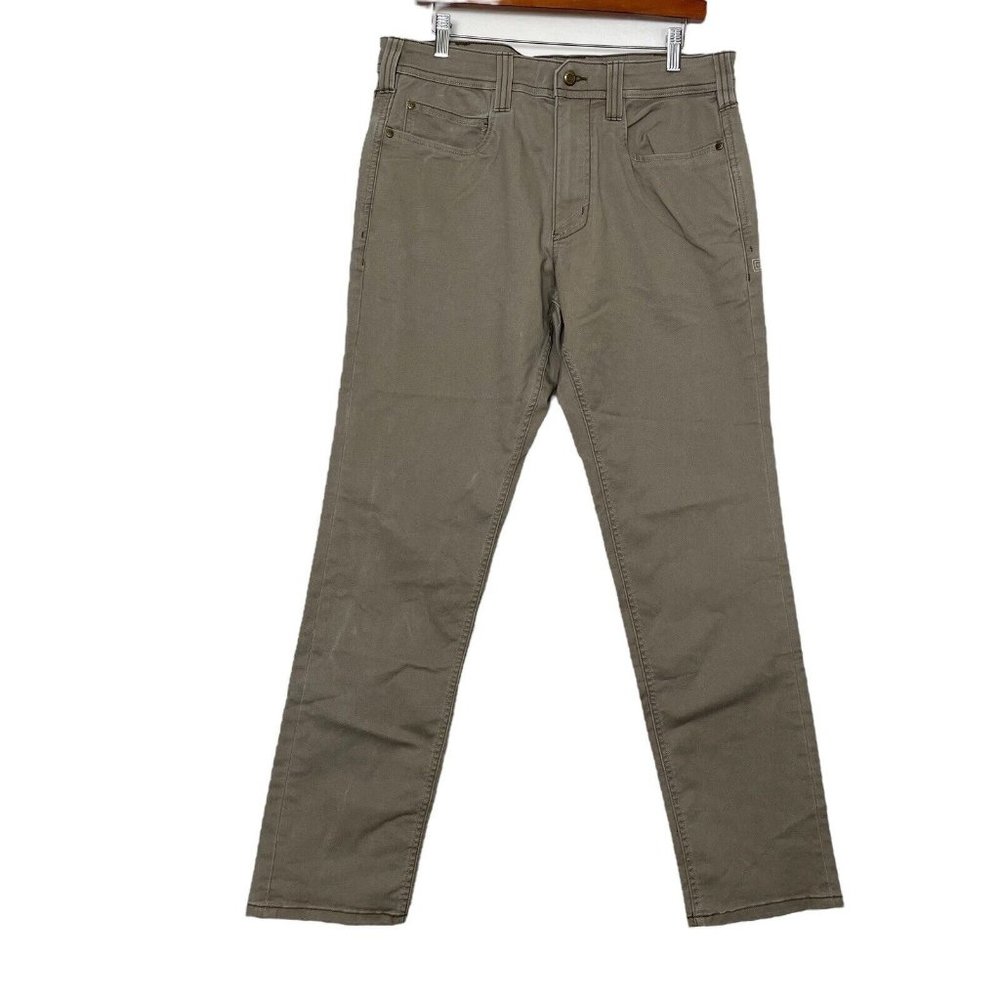 5.11 Tactical Jeans- Khaki, Stretch Straight Leg Flat Front Pants- Men’s Size 33